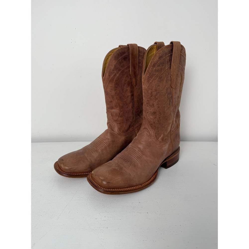 Tecovas The Doc Goat Leather Broad Square Toe Cowboy Boots Mens 11 D